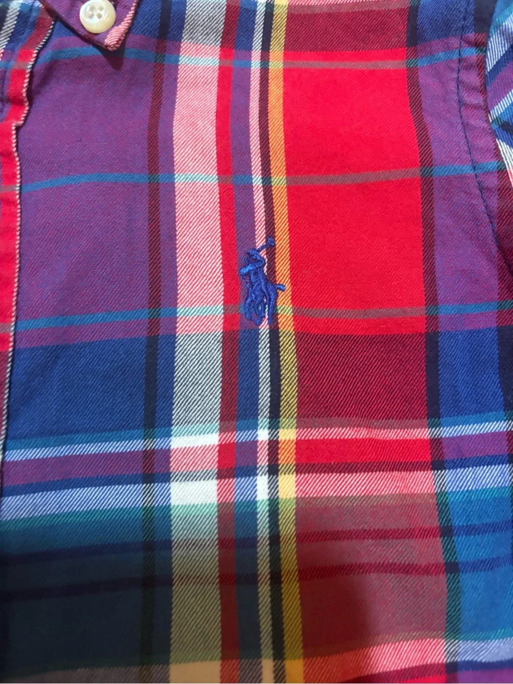 Ralph Lauren Vibrant Multicolor Plaid Polo Button Down Shirt